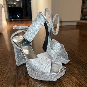 Rhinestone platform heels